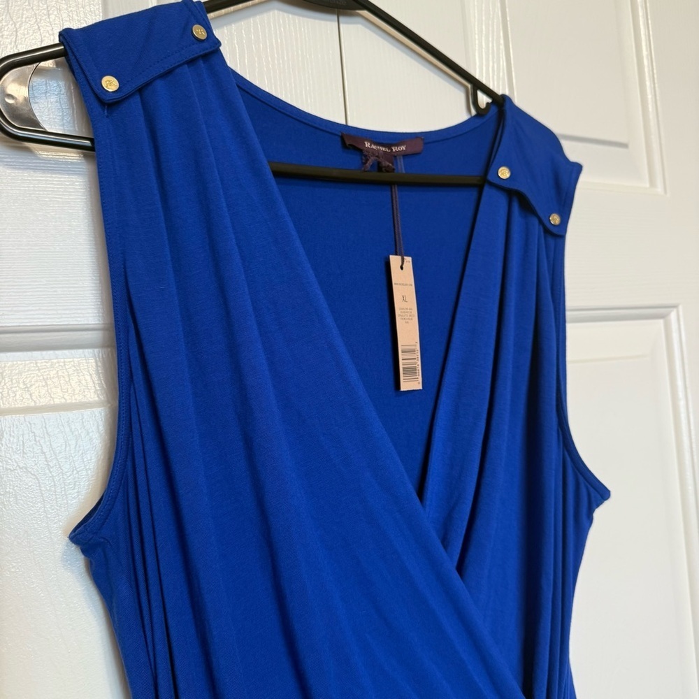 RACHEL Rachel Roy Blue V-Neck Sheath Mini Dress NWT